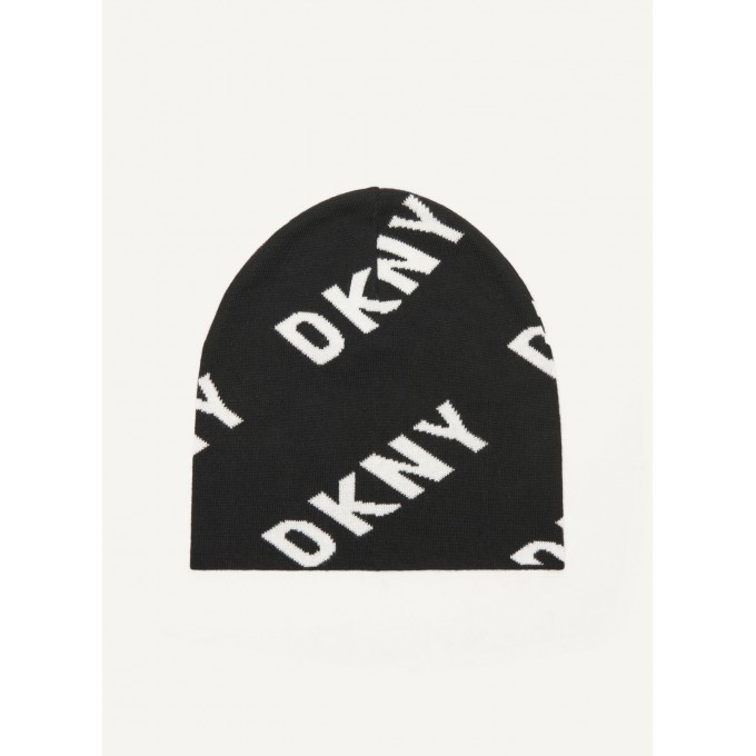 Шапка бини мужская DKNY черная, one size V3090102 BLK