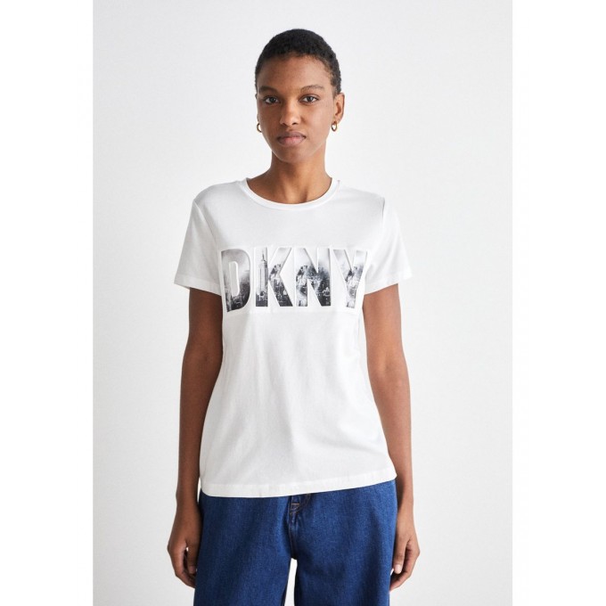 Футболка женская DKNY DK121D04W белая S ZALDK121D04W-K11000S000